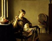 威廉 麦格雷戈 帕克斯顿 : Woman Sewing